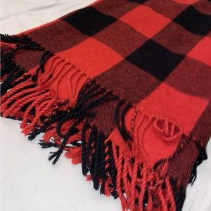 Nido Notte Italia Cotton/Acrylic Blend Plaid Holiday Oversized Throw